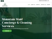 Website Screenshot Mountain Maid Concierge & Cleaning Services