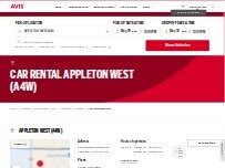 Website Screenshot Avis Car Rental