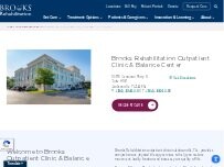Website Screenshot Brooks Rehabilitation Outpatient Clinic - Balance Center