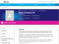 Website Screenshot Helen Adams, PA