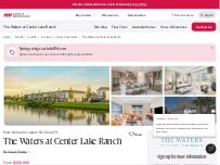 Website Screenshot The Waters at Center Lake Ranch - Taylor Morrison