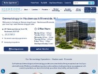 Website Screenshot Schweiger Dermatology Group - Hackensack Riverside