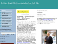 Dr. Bijan Safai, M.D. Dermatologist, New York City website screenshot