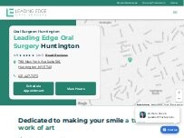Website Screenshot Leading Edge Oral Surgery Huntington