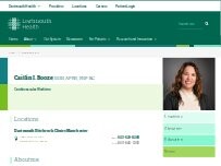 Website Screenshot Caitlin I. Booze, MSN, APRN, FNP-BC