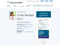 Website Screenshot Nydia Meehan, PA-C