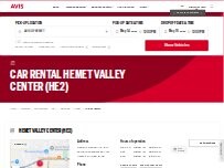 Website Screenshot Avis Car Rental
