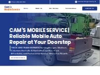Website Screenshot Cam's Mobile Truck and Trailer Repair