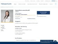 Website Screenshot Samantha Lovecchio, NP
