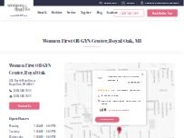 Website Screenshot Women First Obgyn Center