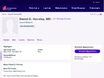 Website Screenshot David G. Horsley, MD