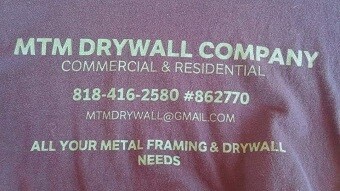 Mtm Drywall Company Logo