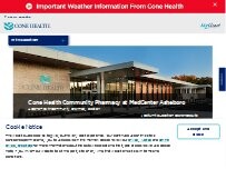 Website Screenshot Cone Health Community Pharmacy at MedCenter Asheboro