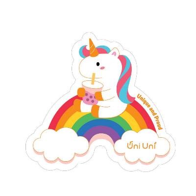 Uni Uni Bubble Tea & Rolling Ice cream Logo