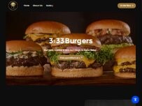 Website Screenshot 3:33 Burgers