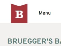 Website Screenshot Bruegger's Bagels