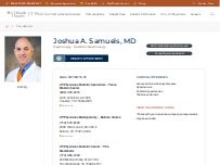 Website Screenshot Joshua A. Samuels ,  MD