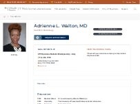 Website Screenshot Adrienne L. Walton ,  MD