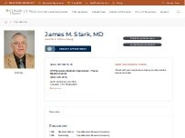 Website Screenshot James M. Stark ,  MD