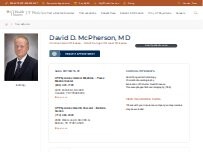 Website Screenshot David D. McPherson ,  MD