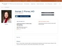Website Screenshot Renee J. Flores ,  MD