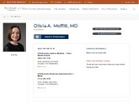 Website Screenshot Olivia A. Moffitt ,  MD