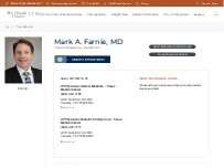Website Screenshot Mark A. Farnie ,  MD