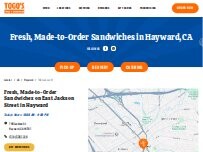 Website Screenshot TOGO'S Sandwiches