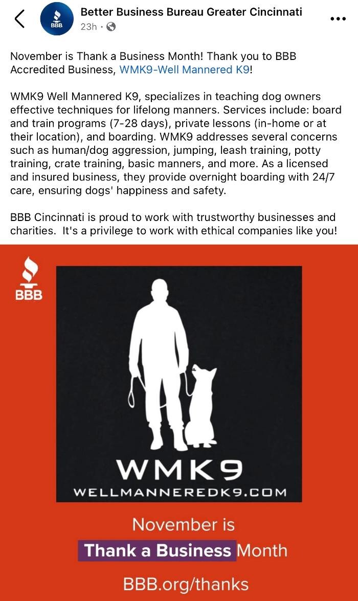 Images WMK9-Well Mannered K9 LLC