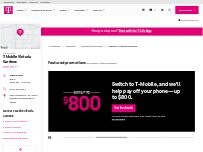 Website Screenshot T-Mobile