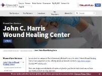 Website Screenshot John C. Harris Wound Healing Center
