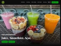 Website Screenshot Twenty Two Juice Bar @ Fishers, IN
