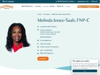 Website Screenshot Melinda Jones-Saah FNP-C