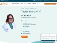 Website Screenshot Tayler Bitter PA-C