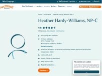 Website Screenshot Heather Hardy-Williams NP-C