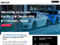 Website Screenshot iLusso Exotic Car Dealership
