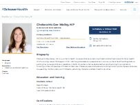 Website Screenshot Chelsea McGee Walley, NP