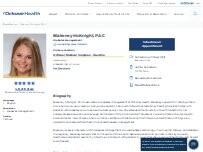 Website Screenshot Blakeney McKnight, PA-C