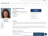 Website Screenshot Sheri Wagner Porter, NP