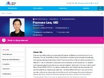 Website Screenshot Frances Lee, MD