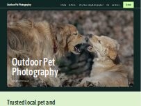 Website Screenshot Outdoor Pet Photography