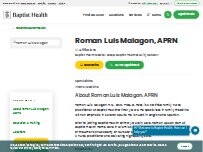 Website Screenshot Roman Luis Malagon, APRN