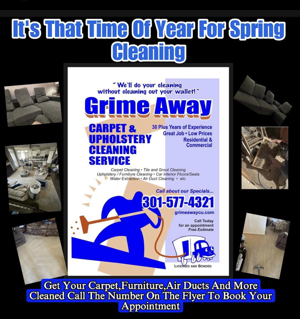 Grime Away Carpet and Upholstery Cleaning Services LLC Logo