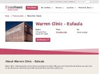 Website Screenshot Warren Clinic - Eufaula