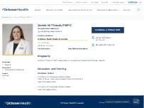 Website Screenshot Jamie M. Thrash, FNP-C