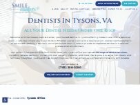 Website Screenshot Smile Makers Dental Center - Tysons