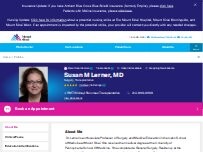 Website Screenshot Susan Lerner, MD