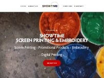 Website Screenshot Showtime Screen Printing & Embroidery