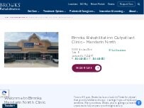 Website Screenshot Brooks Rehabilitation Outpatient Clinic - Mandarin North