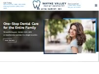 Website Screenshot Wayne Valley Family Dentistry
